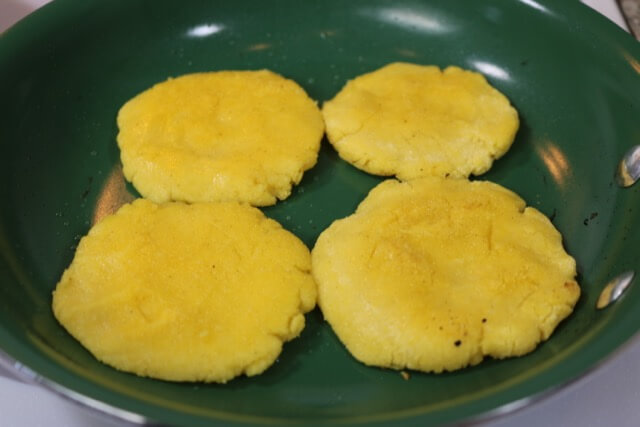 Corn Cakes for Blue Apron Beef Arepas by HappyandBlessedHome.com