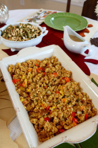 Enough to serve eight - Mexican Corn Bread Stuffing with Jalapeños Recipe