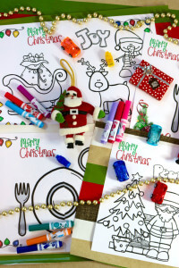 Fun for kids! 4 FREE Christmas Activity Placemats