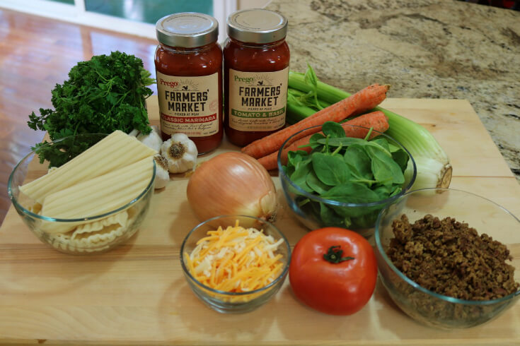 Ingredients for Meat Lovers Manicotti Recipe