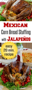 Mexican Corn Bread Stuffing with Jalapeños Recipe
