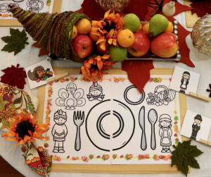 Thanksgiving Activity Placemat for Kids