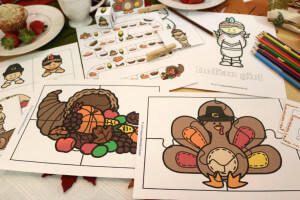 Thanksgiving Day Puzzles for Kids