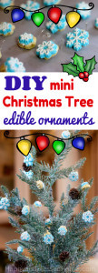 Easy recipe for DIY Mini Christmas Tree Ornaments - and they are edible!