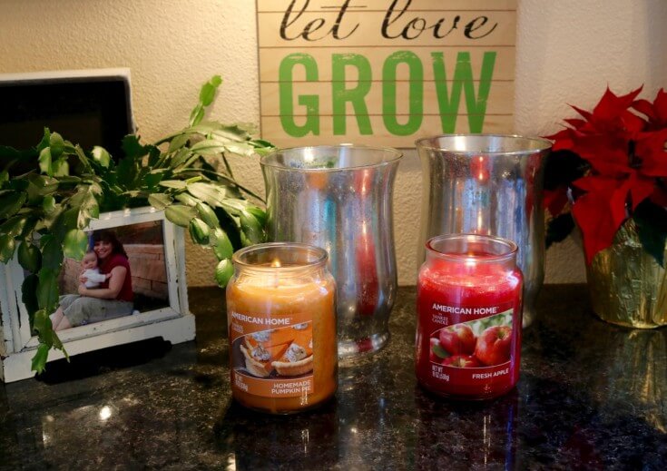 I selected American Home candles by Yankee Candle for this DIY Faux Mercury Glass project