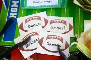 FREE Football Party Printables - Name Tags