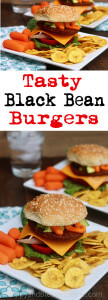 Tasty Black Bean Burgers a veggie burger perfect for a meatless family meal