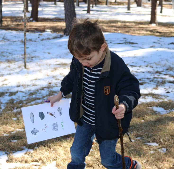 A Determined Hunter with our FREE Scavenger Hunt Printable for Kids and Goldfish® Cracker Snack Time