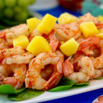 Pan Grilled Shrimp with Pineapple for a Hawaiian Luau