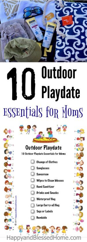 10 Outdoor Playdate Essentials for Moms with FREE printable checklist