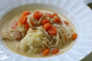 Make Ahead Dumpling Recipe and Chicken Noodle Soup