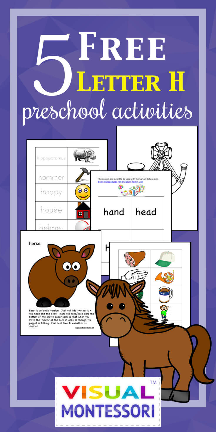 5 Free Preschool Alphabet Letter H Activities