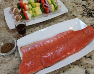 Ingredients for an Easy Recipe for wild Alaska salmon with Tequila Lime Glaze