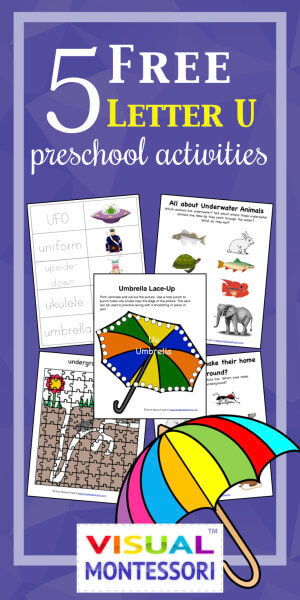 5 FREE Letter U Preschool Activities