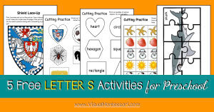 5 FREE LETTER Activities for Preschool Alphabet Letter S