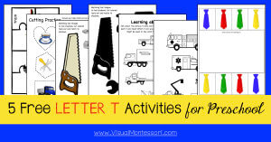 5 FREE LETTER Activities for Preschool Alphabet Letter T
