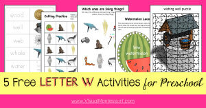 5 FREE LETTER Activities for Preschool Alphabet Letter W