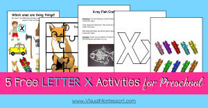 5 FREE LETTER Activities for Preschool Alphabet Letter X