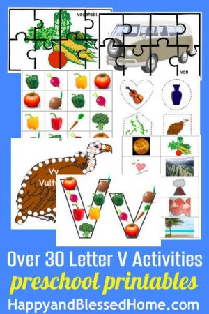 Preschool at Home with 30 Fun Preschool Alphabet Letter V Activities for PreK