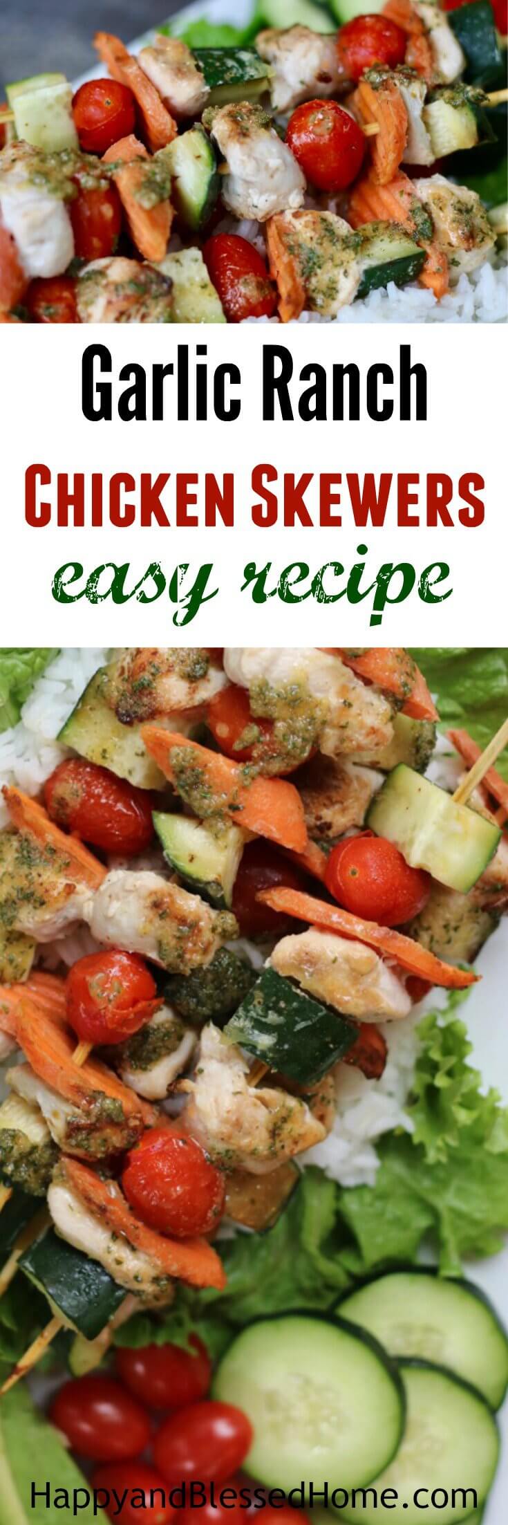 Easy Recipe Kid Friendly Garlic Ranch Chicken Skewers Happy and