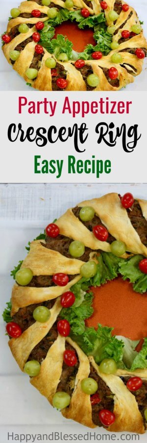 Easy Recipe Crescent Ring Party Appetizer - perfect for entertaining