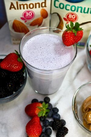 A berry shake for a healthy morning breakfast