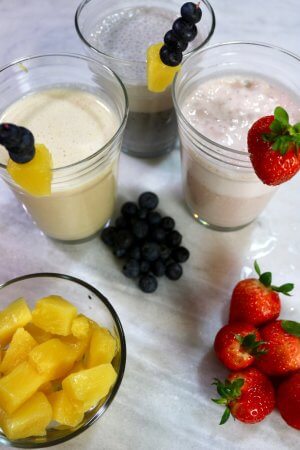 A trio of healthy breakfast options - 3 Easy Smoothie Recipes