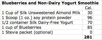 Blueberries and Non-Dairy Yogurt Smoothie