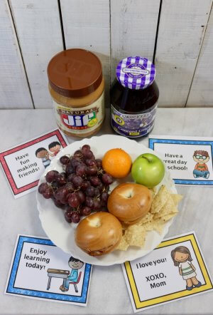 FREE Lunchbox Notes for Kids and a New Peanut Butter and Jelly Bagel Sandwich