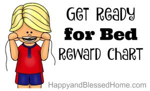 Get Ready for Bed Reward Chart Horizontal