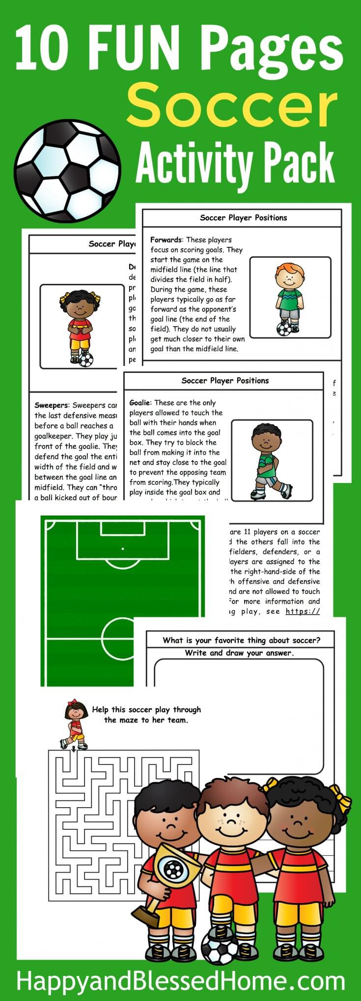 10 FUN Pages Soccer Activity Pack
