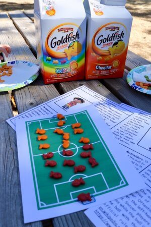 How to Play Soccer with FREE Printables and Goldfish Crackers