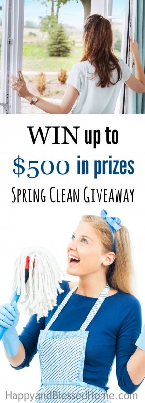 Spring Cleaning Giveaway - ends March 31 2018