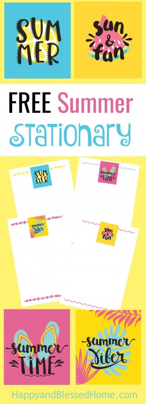 FREE Summer Stationary - 4 Designs - Perfect for Journaling and Capturing Summer Memories
