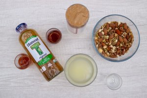 Simple ingredients for this Crunchy Nutty Organic Energy Bites Recipe
