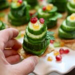 Bite-sized snack Vegetable Stack Christmas Trees Recipe