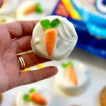 Easter Carrot Cake Cookies make with OREO and fruit chewy candy